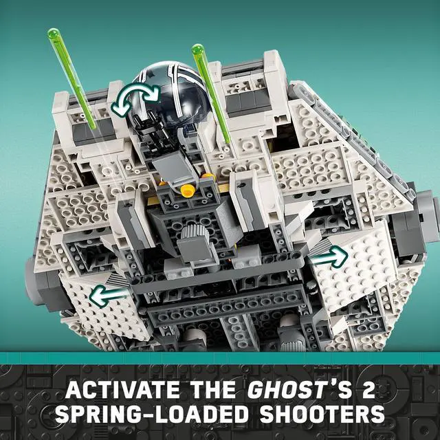 Alt view image 3 of 3 - LEGO Star Wars Ahsoka Ghost and Phantom II Spaceship Toy - Star Wars Building Toys Set for Kids, Boys & Girls, Ages 10+ - Star Wars Gifts for Birthdays & Events - 5 Minifigures - 75357