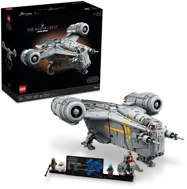 Alt view image 2 of 4 - LEGO Star Wars The Razor Crest UCS Set, Ultimate Collectors Series Starship Model Kit for Adults, Large Iconic The Mandalorian Memorabilia Collectable, 75331
