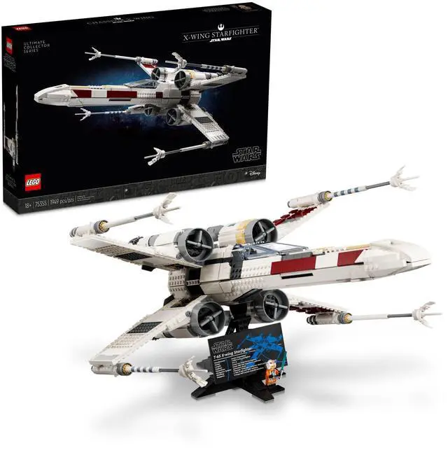 Main image of LEGO Star Wars Ultimate Collector Series X-Wing Starfighter Building Set for Adults, Star Wars Collectible for Build and Display with Luke Skywalker Minifigure, Fun Gift Idea for Star Wars Fans, 75355