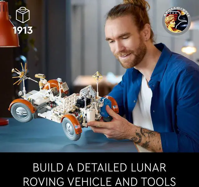 Alt view image 2 of 3 - LEGO Technic NASA Apollo Lunar Roving Vehicle LRV Building Set - Collectible Set for Adults, Ages 18+ - Model Kit of Space Rover W/Authentic Details - Gift for Men & Women - 42182