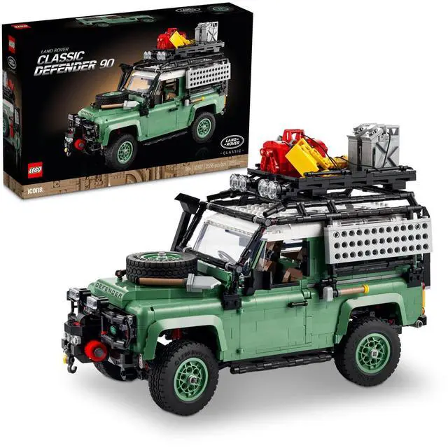 Main image of LEGO Icons Land Rover Classic Defender 90 10317 Model Car Building Set for Adults and Classic Car Lovers, This Immersive Project Based on an Off-Road Icon Makes a Great Graduation Gift for Him or Her