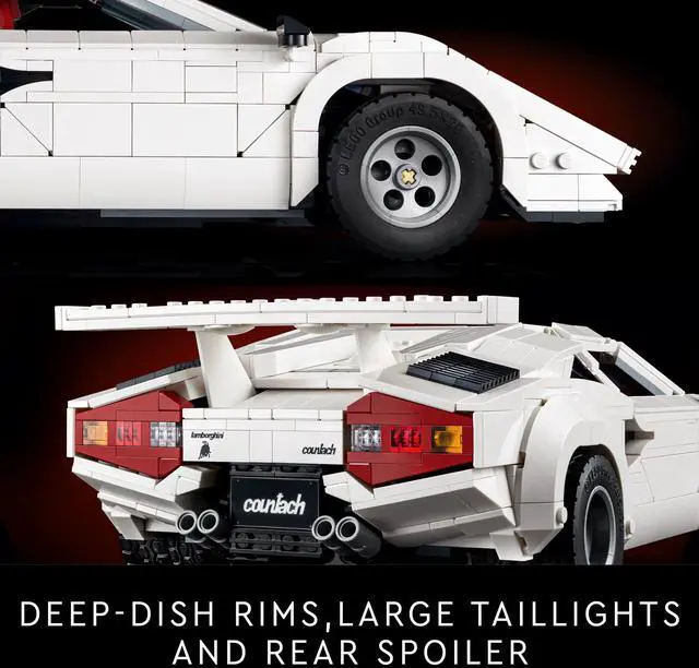 Alt view image 3 of 3 - LEGO Icons Lamborghini Countach 5000 Quattrovalvole Model Car Kit - Collectible Building Set for Adults, Ages 18+ - Detailed Lamborghini Car Kit with Scissor Doors, V12 Engine, and More - 10337
