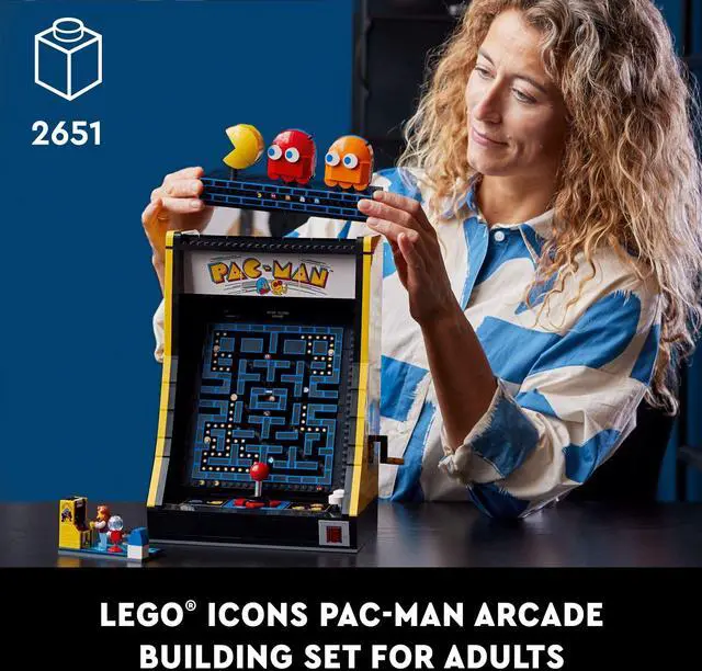 Alt view image 3 of 4 - LEGO Icons PAC-Man Arcade Building Kit, Build a Replica Model of a Classic Video Game, Nostalgic Gift for Fans of Retro Video Games and Retro Décor, Includes PAC-Man, Blinky and Clyde, 10323