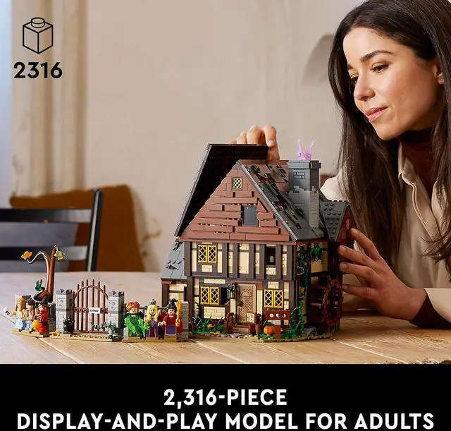 Alt view image 2 of 3 - LEGO Ideas Hocus Pocus The Sanderson Sister's Cottage - Building Set for Adults, Men & Women, Age 18+ - Unique Gift for Fans W/Sister Minifigures - 21341