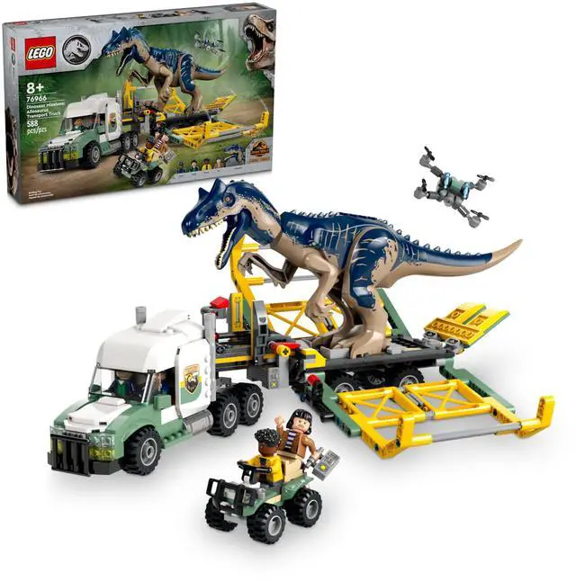 Main image of LEGO Jurassic World Dinosaur Missions: Allosaurus Transport Truck Toy, Fun Gift Idea for Kids with Kenji, Darius and Yaz Minifigures, Jurassic World Dinosaur Toy for Boys and Girls Ages 8 and Up 76966