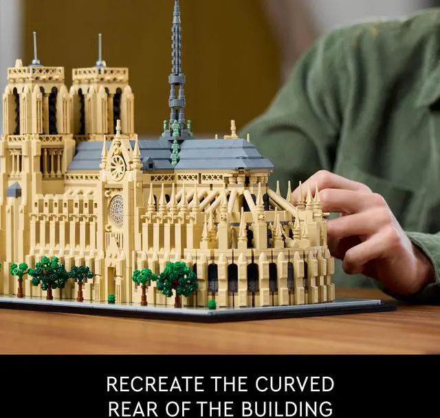 Alt view image 4 of 4 - LEGO Architecture Notre-Dame de Paris Replica, Architectural Model Kit, Collectible Building Set for Adults, Build and Display Souvenir, Gift Idea for Lovers of History, Travel and Art, 21061
