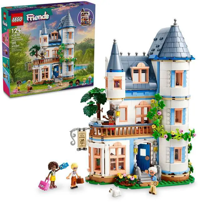 Alt view image 2 of 4 - LEGO Friends Castle Bed and Breakfast Hotel Playset for Kids Ages 12 and Up, with 4 Mini Dolls, a Dog Toy Figure and Accessories, Castle Toy Gift Idea for Girls, Boys and Teens, 42638