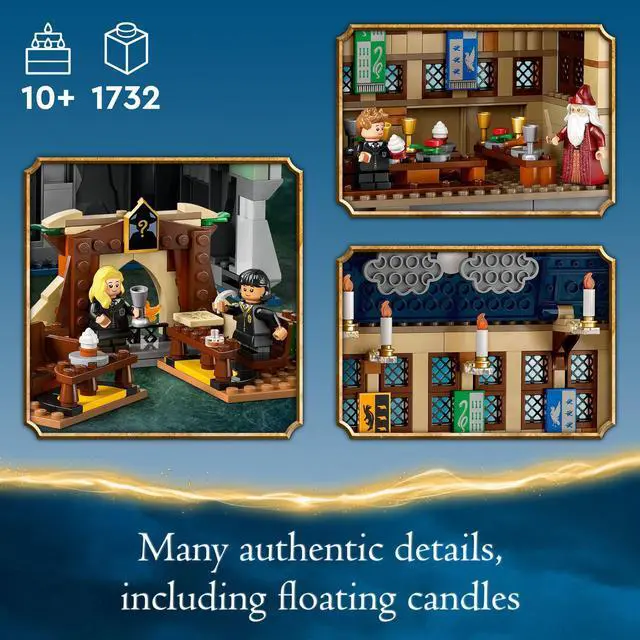 Alt view image 4 of 4 - LEGO Harry Potter Hogwarts Castle: The Great Hall, Castle Toy Playset with 11 Minifigures, Harry Potter Collectible, Magical Gift for Boys, Girls or Any Fan, Harry Potter Toy for 10 Year Olds, 76435
