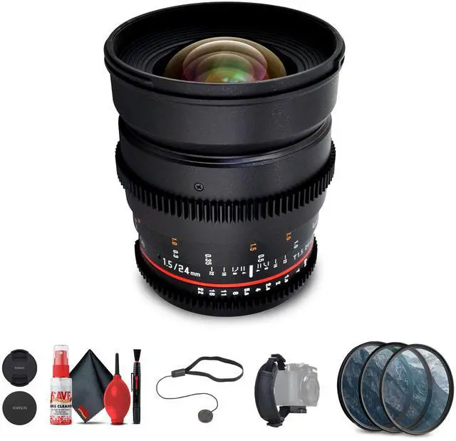 Main image of Rokinon 24mm T1.5 Cine ED AS IF UMC Lens for Nikon F Mount Bundle