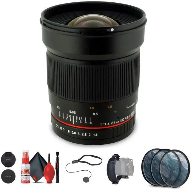 Main image of Rokinon 24mm f/1.4 ED AS UMC Wide-Angle Lens for Sony Bundle
