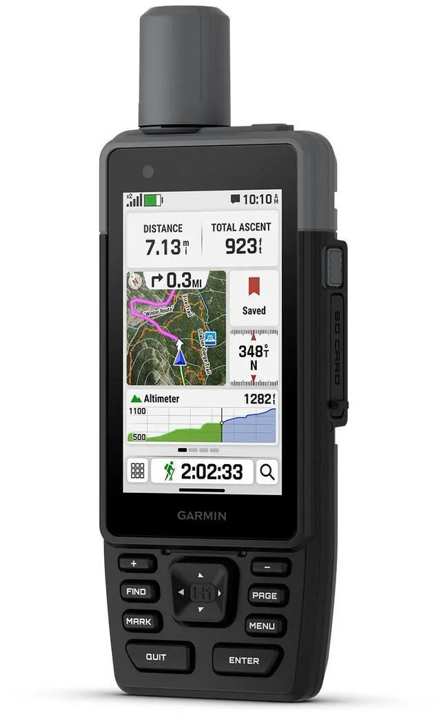 Alt view image 2 of 4 - Garmin GPSMAP H1, Premium GPS Handheld Navigator with Color Touchscreen and Buttons, Durable IP67 Water Rating, Long Battery Life, Built-in Flashlight, Preloaded Maps