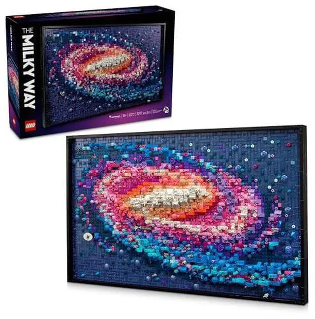 Main image of LEGO Art The Milky Way Galaxy Building Set - Space Decor DIY Kits for Adults for Bedroom Wall, Ages 18+ - Gift Ideas for Space Lovers, Men & Women - Includes Frame for Display - 31212