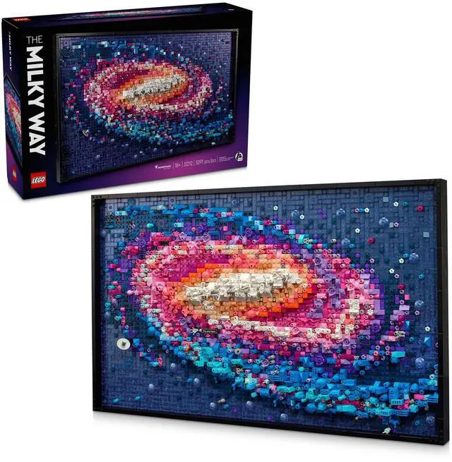 Alt view image 2 of 4 - LEGO Art The Milky Way Galaxy Building Set - Space Decor DIY Kits for Adults for Bedroom Wall, Ages 18+ - Gift Ideas for Space Lovers, Men & Women - Includes Frame for Display - 31212