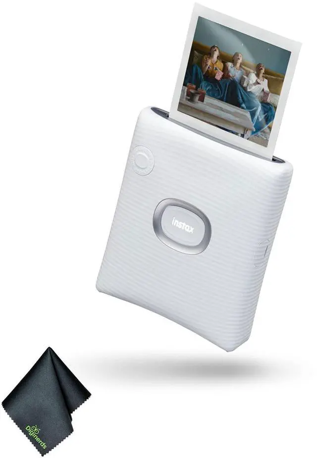 Main image of FUJIFILM INSTAX SQUARE LINK Smartphone Printer (Ash White), Cleaning Cloth