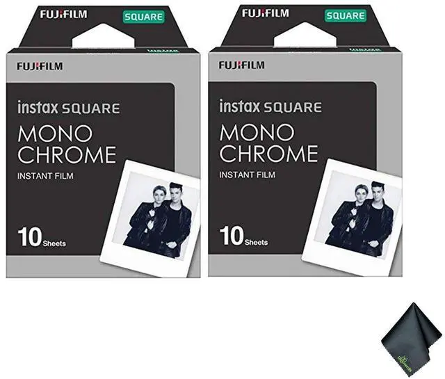Main image of Pack of 2 FUJIFILM INSTAX SQUARE Monochrome Instant Film (10 Exposures)