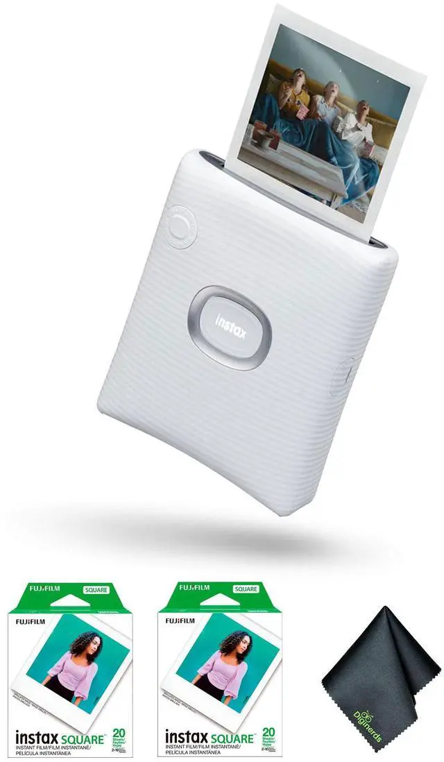 Main image of FUJIFILM INSTAX SQUARE LINK Smartphone Printer (White), Pack of 2 instax film