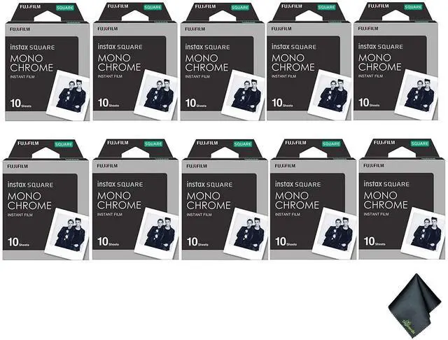 Main image of Pack of 10 FUJIFILM INSTAX SQUARE Monochrome Instant Film (10 Exposures)