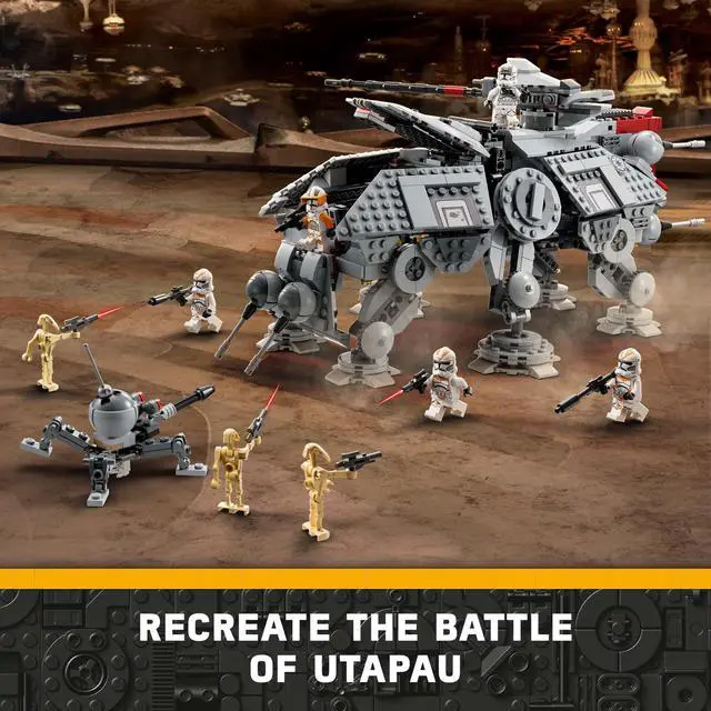 Alt view image 3 of 3 - LEGO Star Wars at-TE Walker 75337 Poseable Toy, Revenge of The Sith Set, Gift for Kids with 3 212th Clone Troopers, Dwarf Spider & Battle Droid Figures