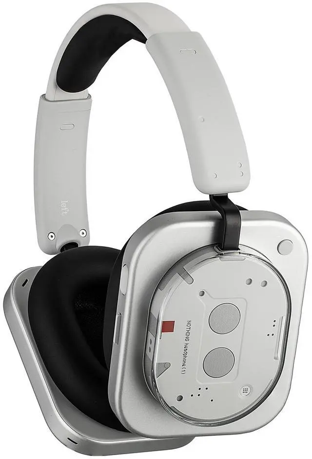 Alt view image 2 of 4 - Nothing Headphone (1) Hybrid Active Noise Cancelling Headphones, Wireless Over Ear Headphones with 6 MICS, Personalized Spatial Audio, Tuning by KEF, Up to 80 Hours Playtime, Bluetooth Headset White
