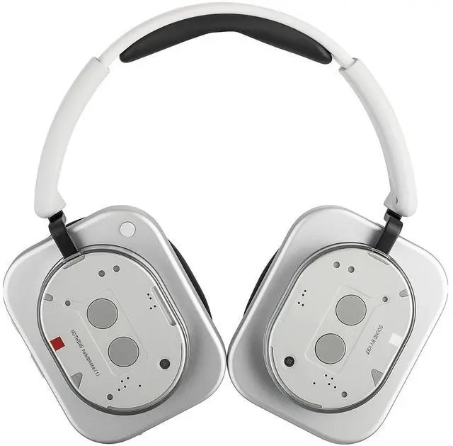 Alt view image 4 of 4 - Nothing Headphone (1) Hybrid Active Noise Cancelling Headphones, Wireless Over Ear Headphones with 6 MICS, Personalized Spatial Audio, Tuning by KEF, Up to 80 Hours Playtime, Bluetooth Headset White