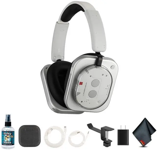 Main image of Nothing Headphone (1) (White) Hybrid Active Noise Cancelling Headphones Bundle