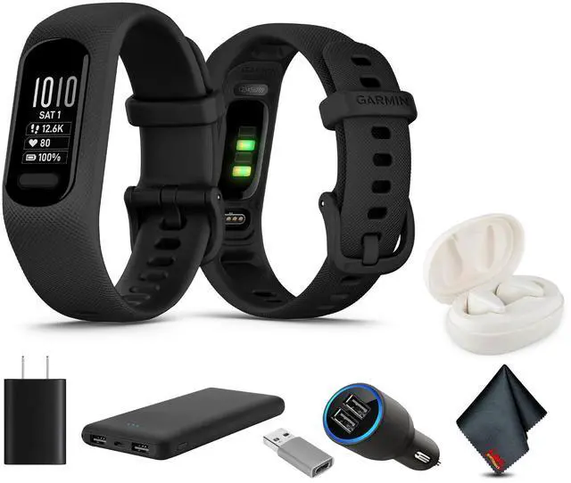 Main image of Garmin vívosmart 5, Fitness Tracker, Black Large, USB (USA) ADAPTERS