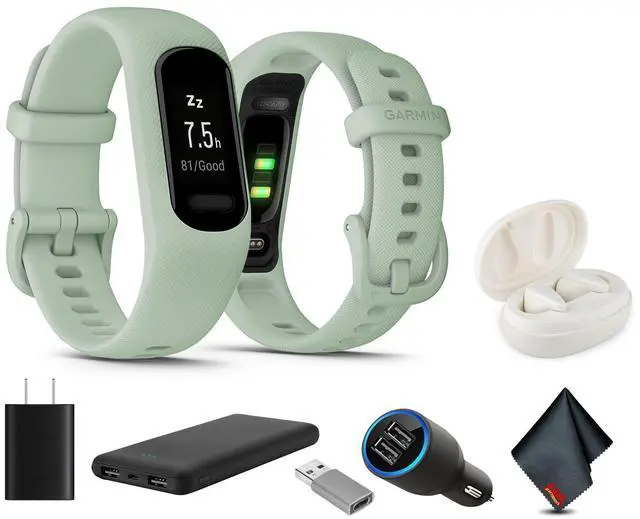 Main image of Garmin vívosmart 5, Fitness Tracker, Cool Mint, USB (USA) ADAPTERS