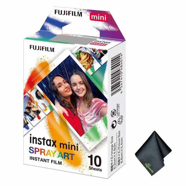 Main image of FUJIFILM INSTAX MINI Spray Art Instant Film (10 Exposures), Microfiber Cleaning Cloth, Bundle