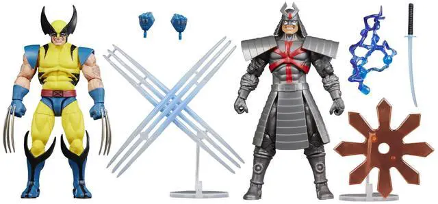 Main image of Marvel Legends Series Gamerverse Wolverine vs Marvel's Silver Samurai, Retro Video Game -Inspired Collectible 6-Inch Action Figures
