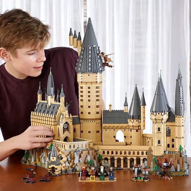 Alt view image 6 of 6 - LEGO Harry Potter Hogwarts Castle 71043 Castle Model Building Kit With Harry Potter Figures Gryffindor, Hufflepuff, and more (6,020 Pieces)