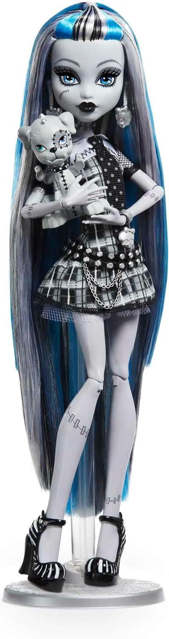 Alt view image 2 of 5 - Monster High Doll, Frankie Stein in Black and White, Reel Drama Collector Doll, Doll-Size and Life-Size Posters, Horror Flick Theme, Toys and Gifts