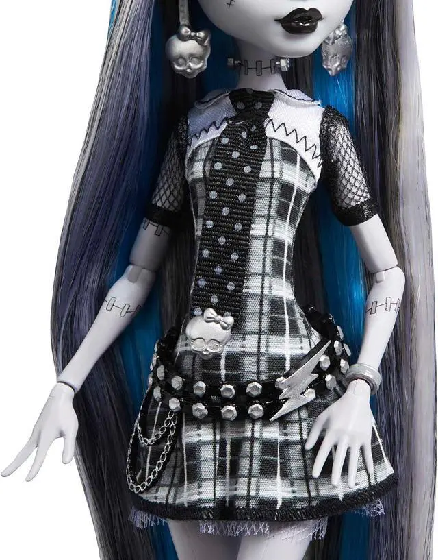 Alt view image 3 of 5 - Monster High Doll, Frankie Stein in Black and White, Reel Drama Collector Doll, Doll-Size and Life-Size Posters, Horror Flick Theme, Toys and Gifts
