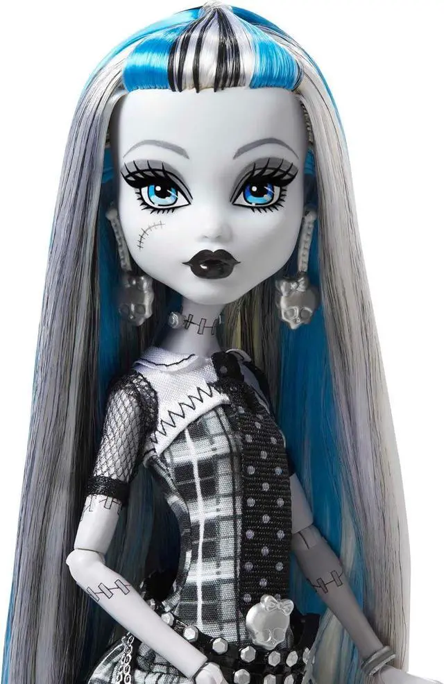 Alt view image 4 of 5 - Monster High Doll, Frankie Stein in Black and White, Reel Drama Collector Doll, Doll-Size and Life-Size Posters, Horror Flick Theme, Toys and Gifts