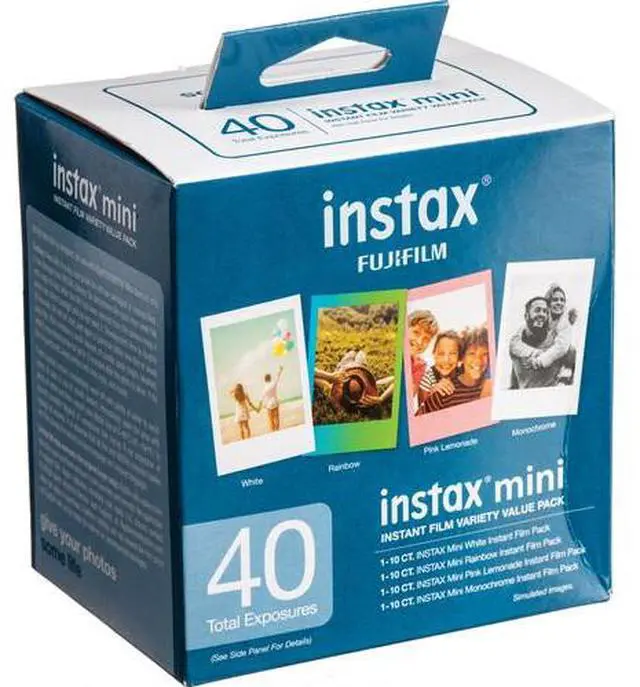 Alt view image 2 of 3 - 2xFUJIFILM INSTAX MINI Instant Film Variety Value Pack (40 Exposures), Microfiber Cleaning Cloth, Bundle