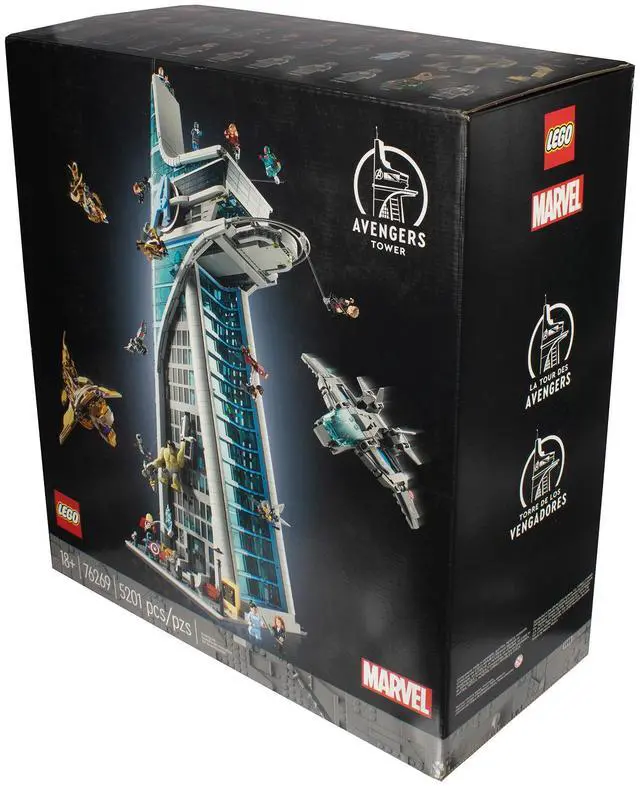 Alt view image 3 of 4 - LEGO Marvel Avengers Tower Building Kit, Detailed Recreation of The Iconic HQ Featuring Classic Movie Scenes, 31 Figures and Authentic Accessories, Gift for Marvel Fans and Model-Makers, 76269