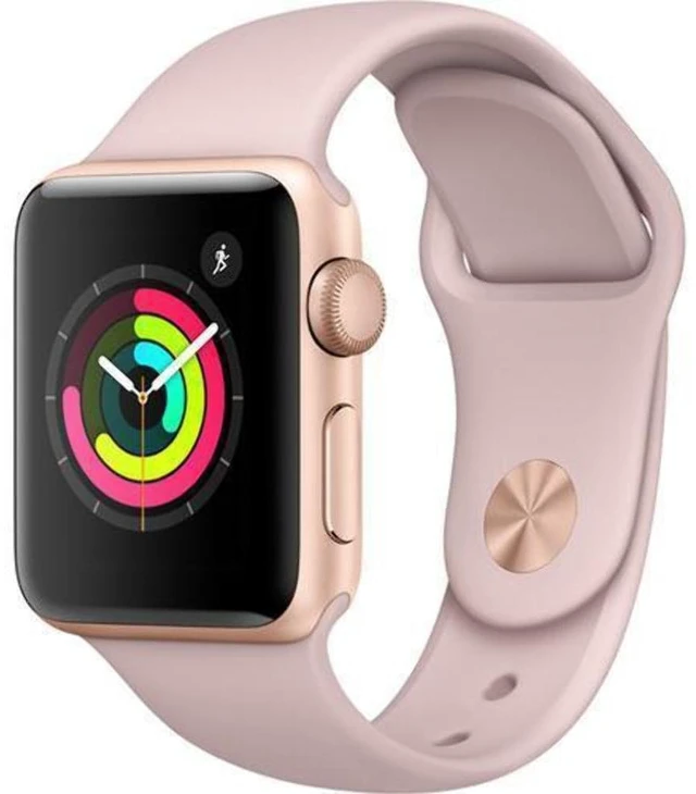 Alt view image 2 of 3 - Apple SmrtWatc 26 - 42mm Watch Series 3 - GPS - Gold Aluminum Case with Pink Sand Sport Band - 42mm (Refurbished)