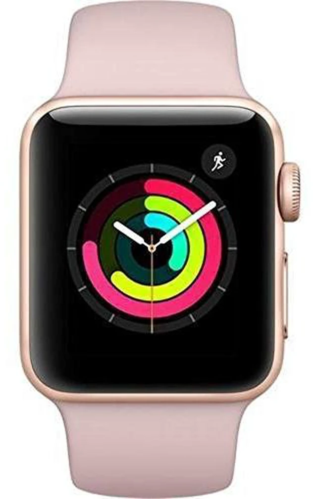 Alt view image 3 of 3 - Apple SmrtWatc 26 - 42mm Watch Series 3 - GPS - Gold Aluminum Case with Pink Sand Sport Band - 42mm (Refurbished)