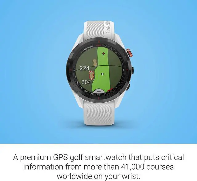 Alt view image 4 of 4 - Garmin Approach S62, Premium Golf GPS Watch, Built-in Virtual Caddie, Mapping and Full Color Screen, White