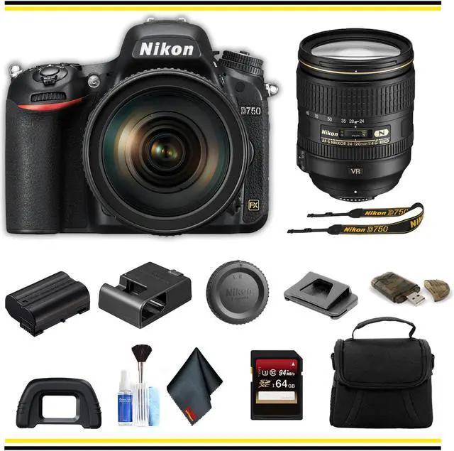 Alt view image 5 of 5 - Nikon D750 DSLR Camera with 24-120mm Lens Starter Bundle - (Intl Model)