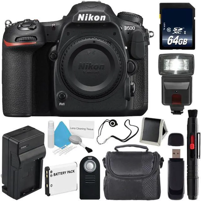 Alt view image 2 of 2 - Nikon D500 DSLR Camera (Body Only) (International Model)  + Carrying Case + Universal Wireless Remote Shutter Release Bundle