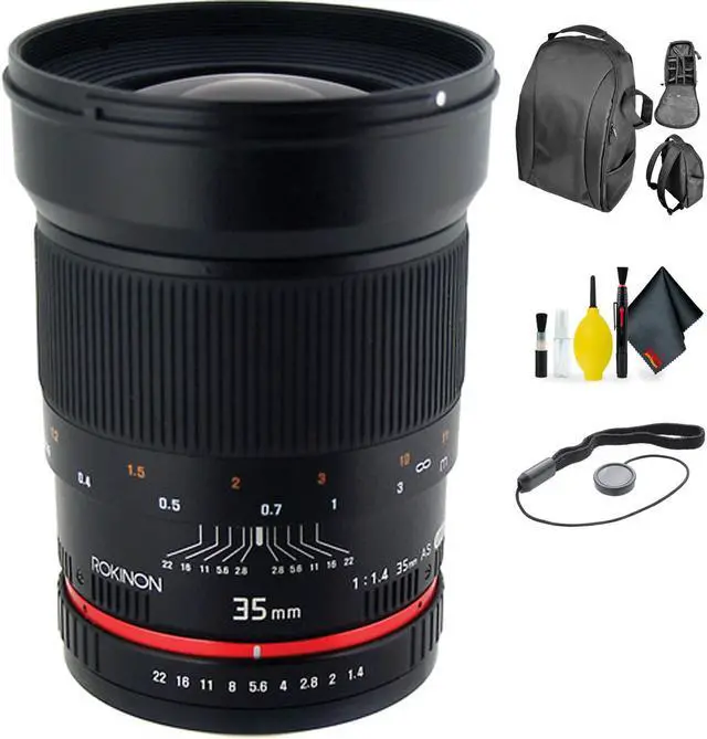 Main image of ROKINON 35 1.4 Lens for Olympus + Deluxe Lens Cleaning Kit Bundle