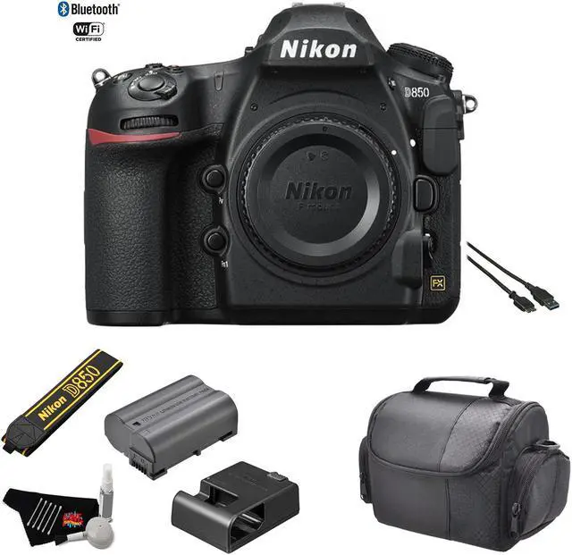 Alt view image 4 of 4 - Nikon D850 FX-Format Digital SLR Camera (Body Only) - Bundle with Carrying Case + More - Intl Model