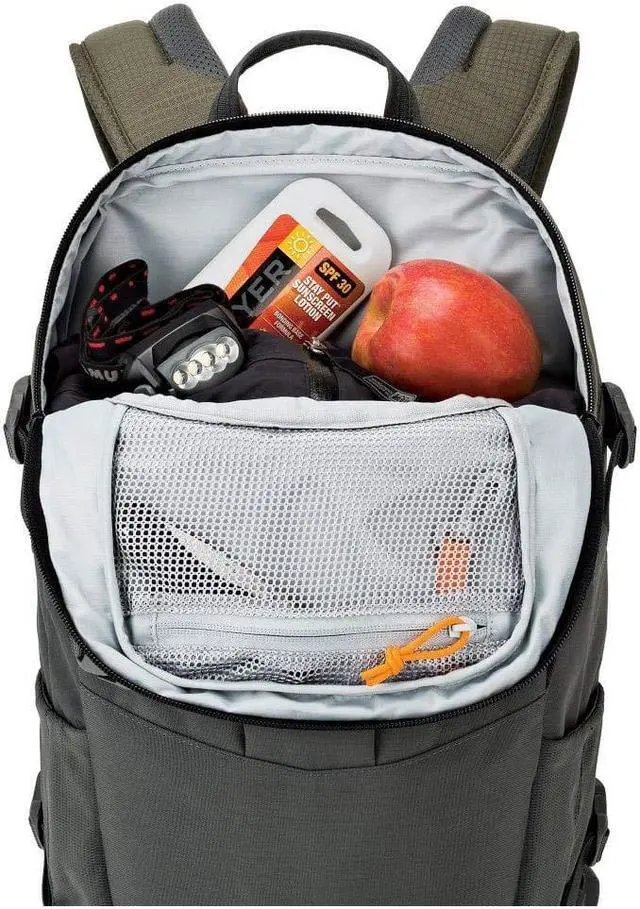 Alt view image 2 of 13 - Lowepro Flipside Trek BP 350 AW Backpack, Gray/Dark Green #LP37015