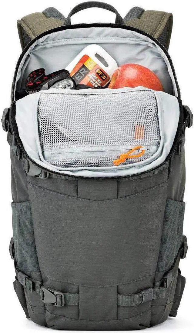 Alt view image 3 of 13 - Lowepro Flipside Trek BP 350 AW Backpack, Gray/Dark Green #LP37015