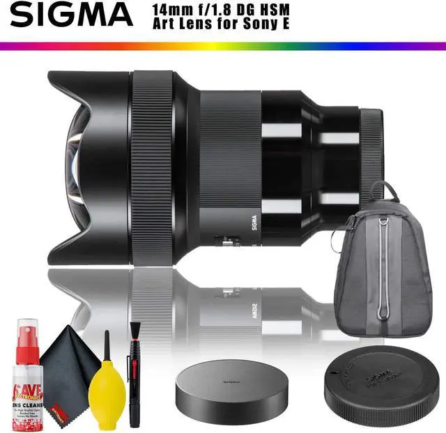 Main image of Sigma 14mm f/1.8 DG HSM Art Lens for Sony E + Backpack + Cleaning Kit