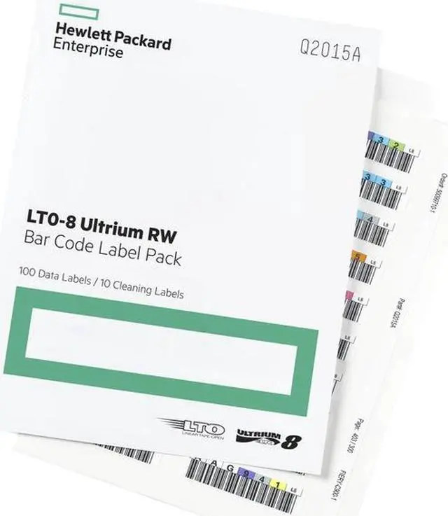 Alt view image 3 of 3 - HP Q2015A Lto-8 Ultrium Rw Bar Code Label Pack - Barcode Labels