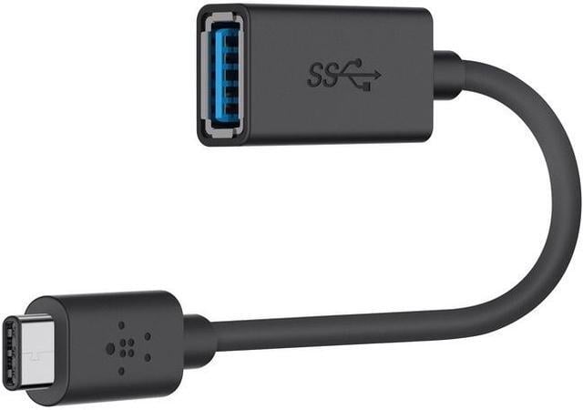 Alt view image 9 of 9 - Belkin F2CU036BTBLK Black 3.0 USB-C to USB-A Adapter (USB Type-C)