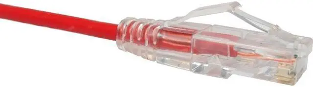 Main image of Unirise CS6-07F-RED 7 ft. Cat 6 Red Clearfit Slim Cat6 28AWG Patch Cable, Snagless, Red, 7 ft.