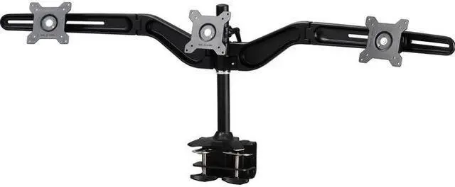 Alt view image 3 of 6 - Amer Mounts Triple Monitor Mount for 15"-24" LCD/LED Flat Panel Screens AMR3C
