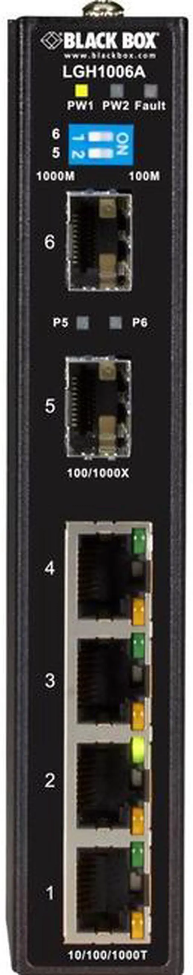 Alt view image 4 of 12 - BLACK BOX LGH1006A GIGABIT ETHERNET (1000-MBPS) EXTREME TEMPERATURE SWITCH - (4) 10/100/1000-MBPS C